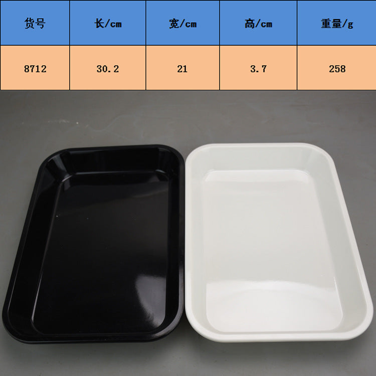 white tray
