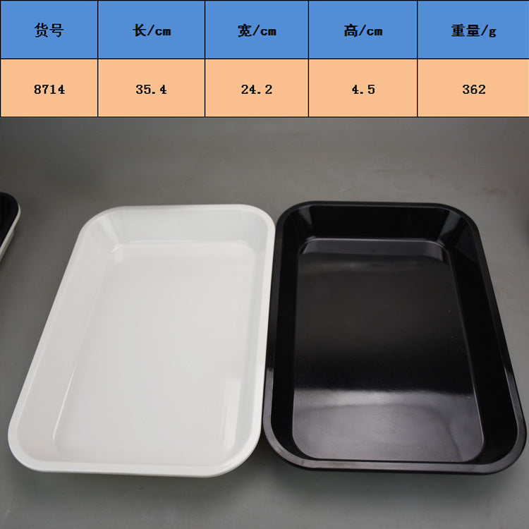 white tray