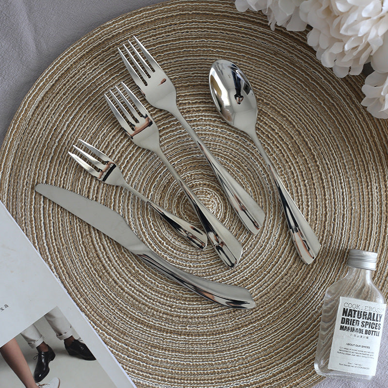 Stainless steel cutlery western dinner fork set 4-piece set of dinner knives and forks steak fork spoon hotel restaurant wholesale