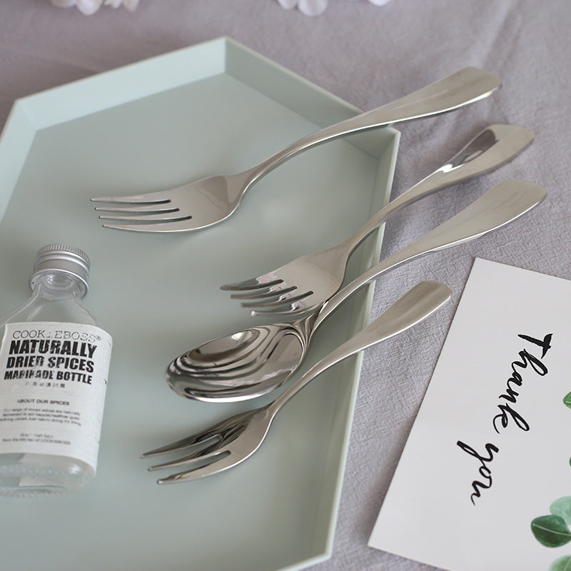 Stainless steel cutlery western dinner fork set 4-piece set of dinner knives and forks steak fork spoon hotel restaurant wholesale