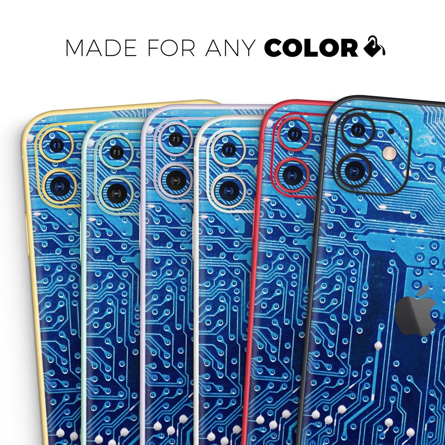 Blue Circuit Board V1 - Skin-Kit compatible with the Apple iPhone 13,