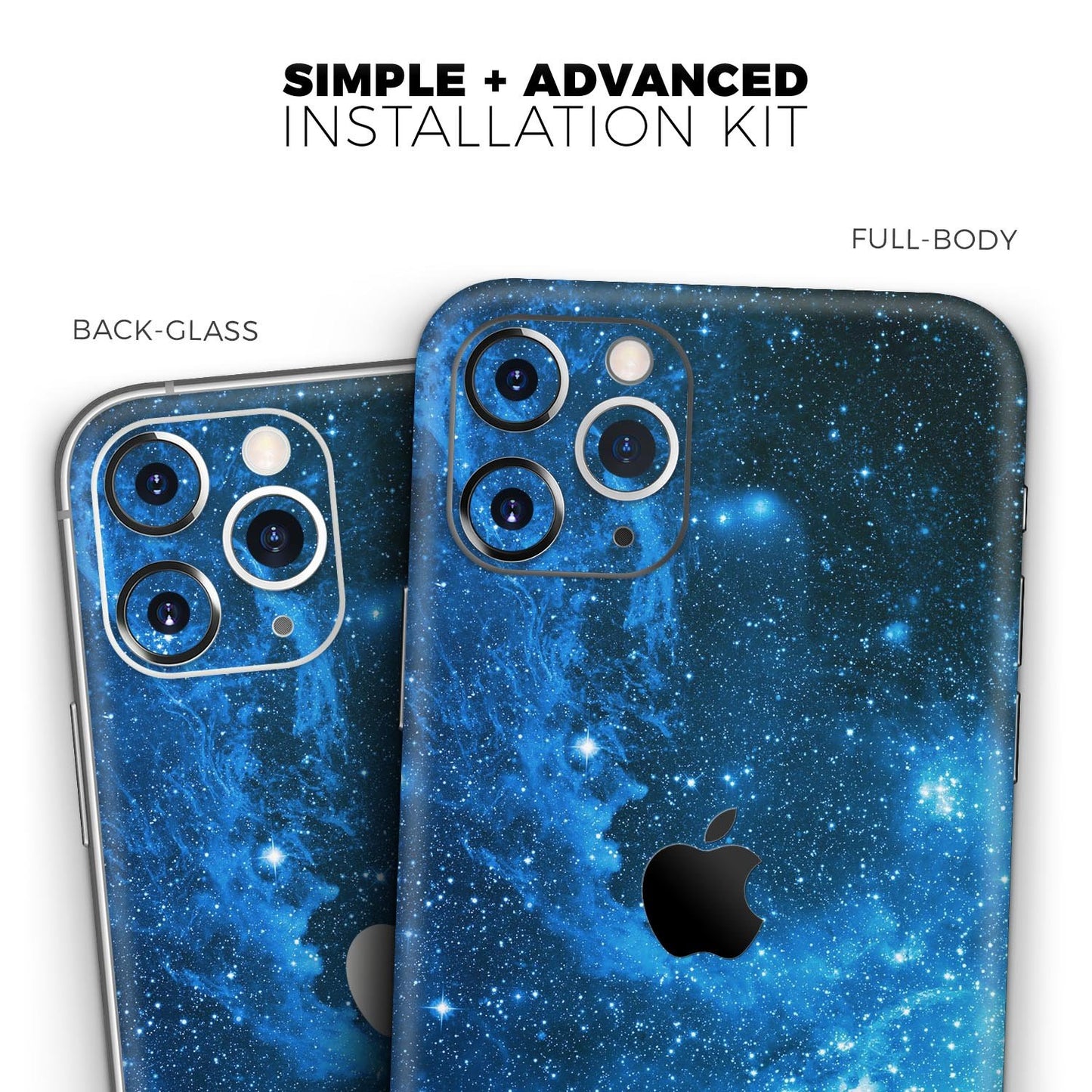Blue Hue Nebula - Skin-Kit compatible with the Apple iPhone 13, 13 Pro