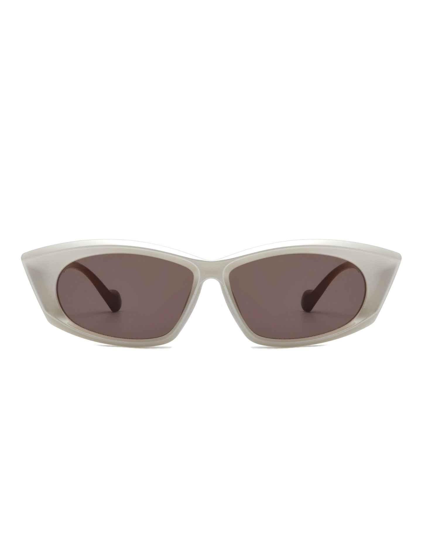 Sylara - Retro Rectangular Slim Flat Top Sunglasses