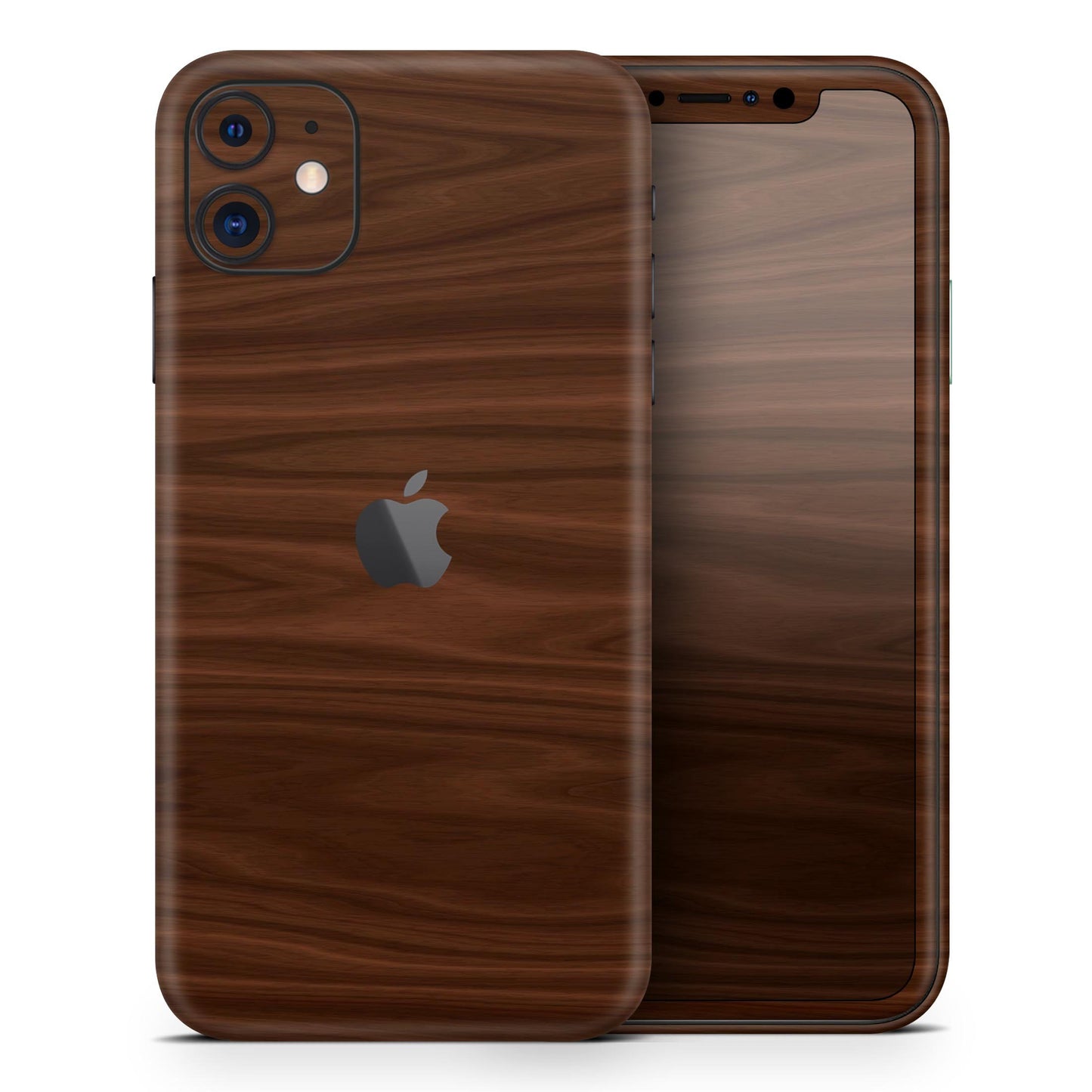 Dark Brown Wood Grain - Skin-Kit compatible with the Apple iPhone 13,