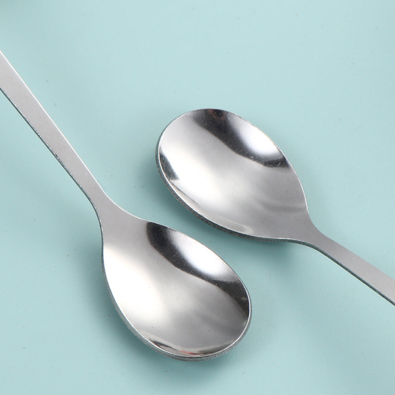 macaron colorful bead handle spoon creative stainless steel fruit fork color glazed stainless steel plastic handle spoon ins