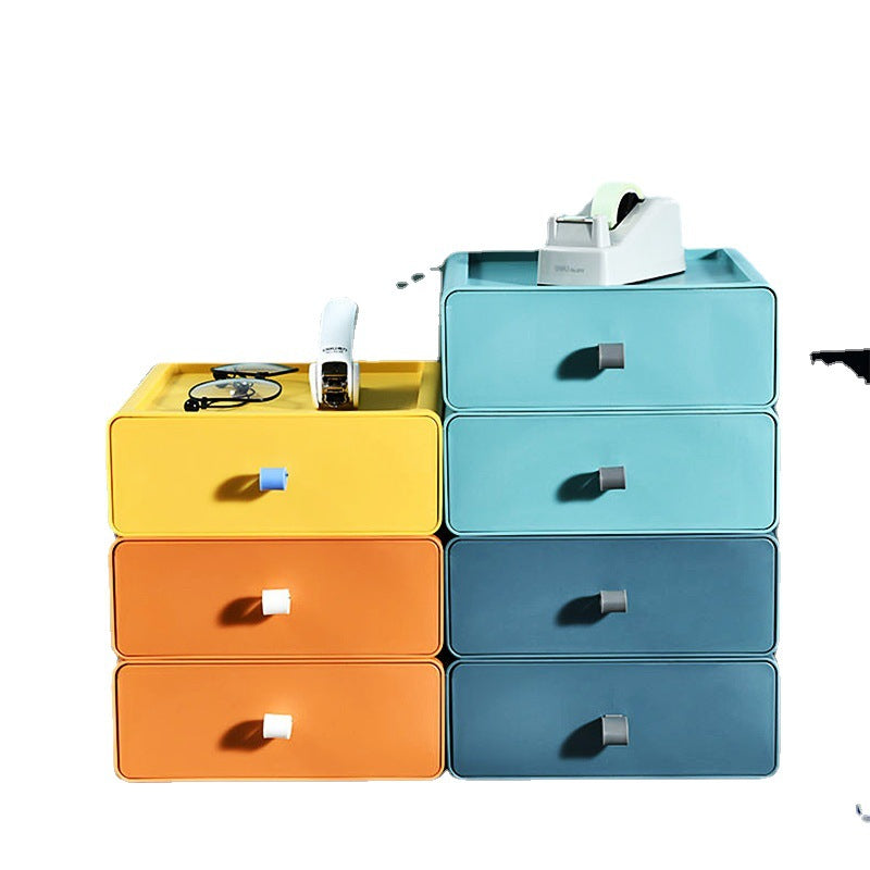 Office desktop drawer storage box: large capacity can be stacked cosmetics, socks, accessories, stationery storage box