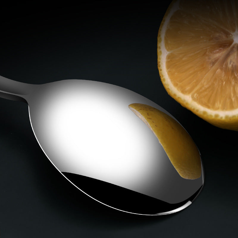 316 stainless steel spoon, Korean spoon, high-value tableware, household dining soup spoon, thickening stir, dessert, coffee spoon