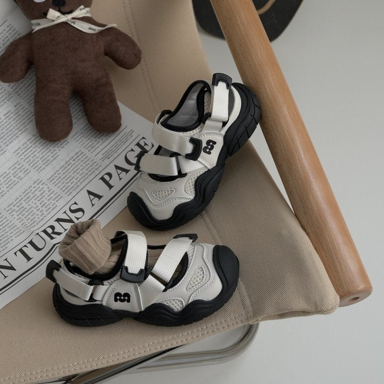 Children's 2025 Summer Cutout Sandals, Boys, Girls, Baotou, Anti-Kick, Anti-Slip, Soft-soled Beach Shoes, Baby Shoes