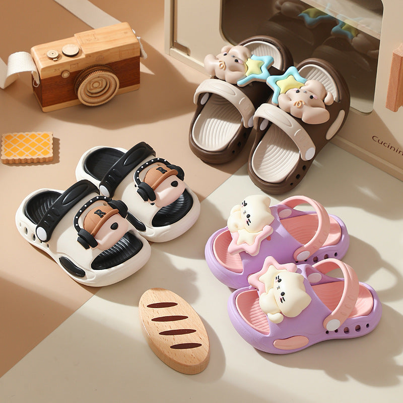Children's slippers girls summer cute girls indoor home bath non slip kids baby princess sandals men