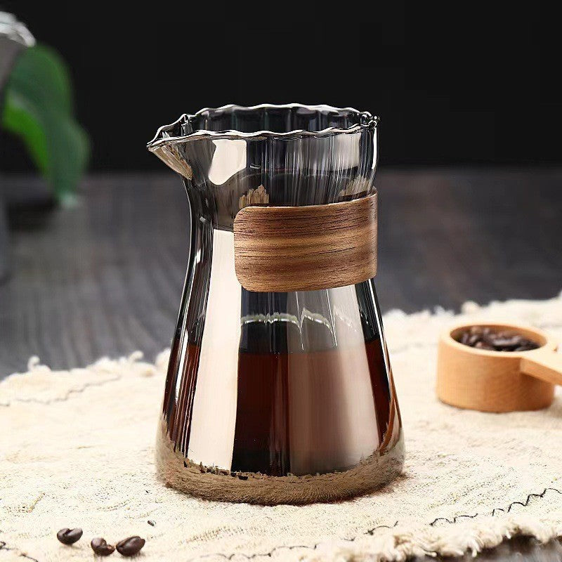 V60 Coffee Filter Cup Hand Pour Coffee Sharing Pot Set Coffee Glass Drip Filter Cup Hanging Ear Coffee Cup Smart Cup