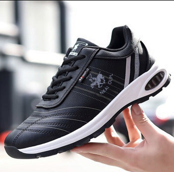 Paul Men's Shoes New Plus Size Trendy Leather Casual Little White Shoes Korean Air Cushion Running Fashion Comfortable Sneakers