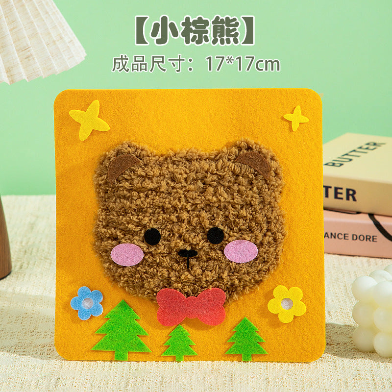 Christmas gifts non woven fabric sewing music threading painting children handmade DIY materials Christmas tree decoration small gifts