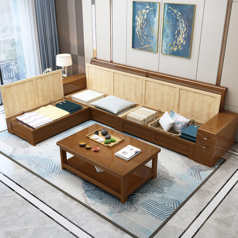 Solid wood sofa
