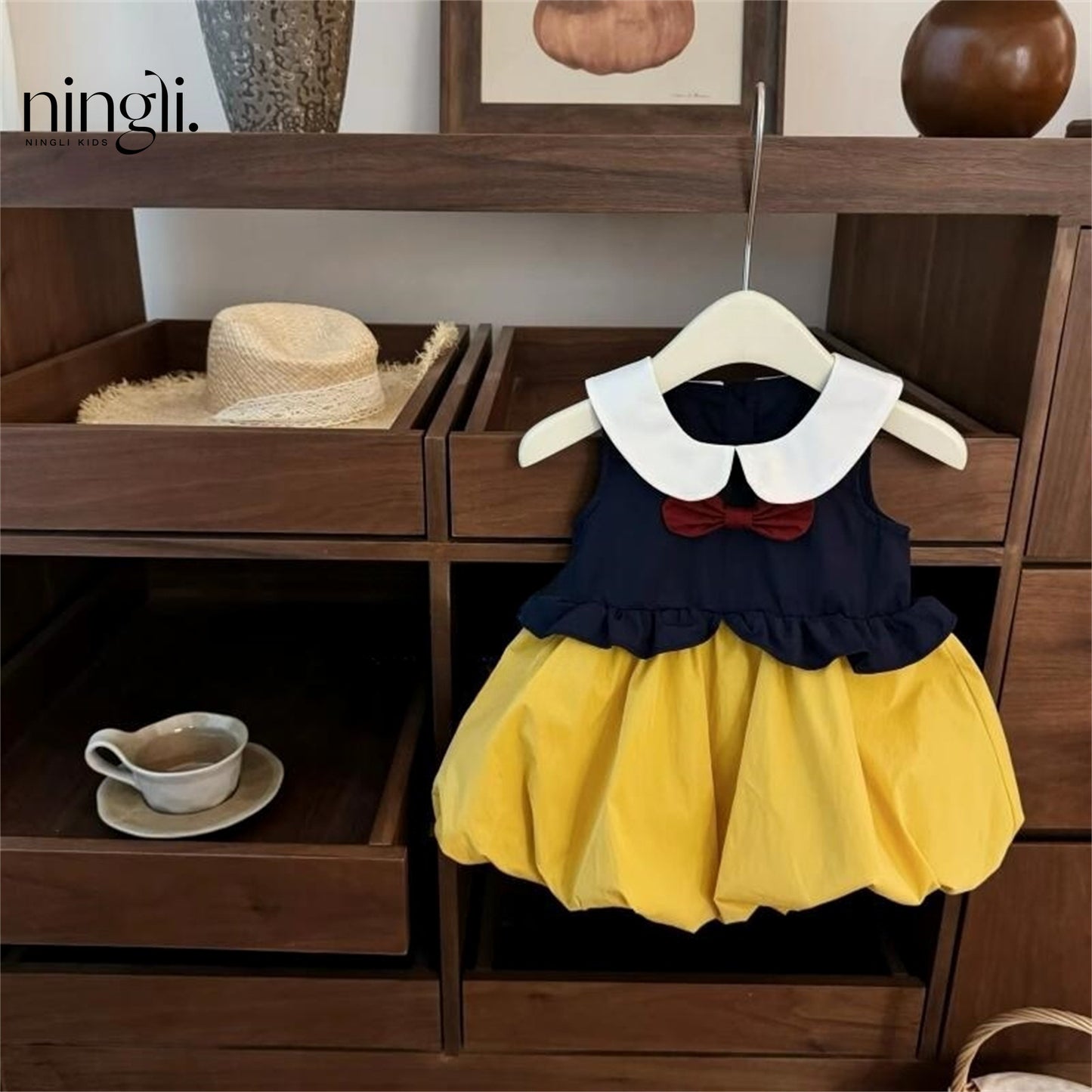 Ningli girl Lolita princess dress foreign style 2025 new summer girl baby rabbit police dress trend