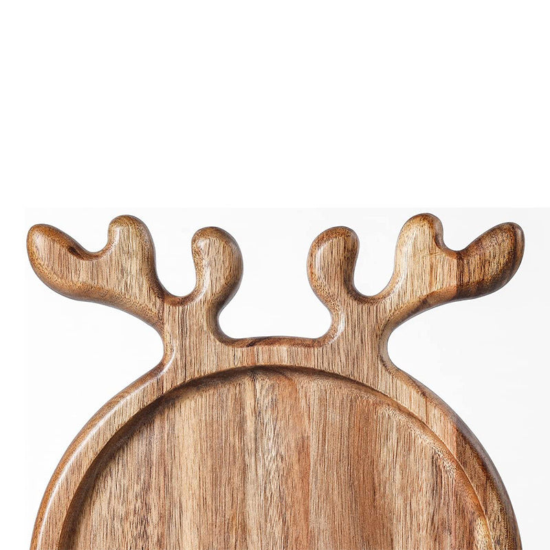 Spot fruit cutting board creative Christmas elk tray wooden snack plate dried fruit plate afternoon tea dinner plate decoration