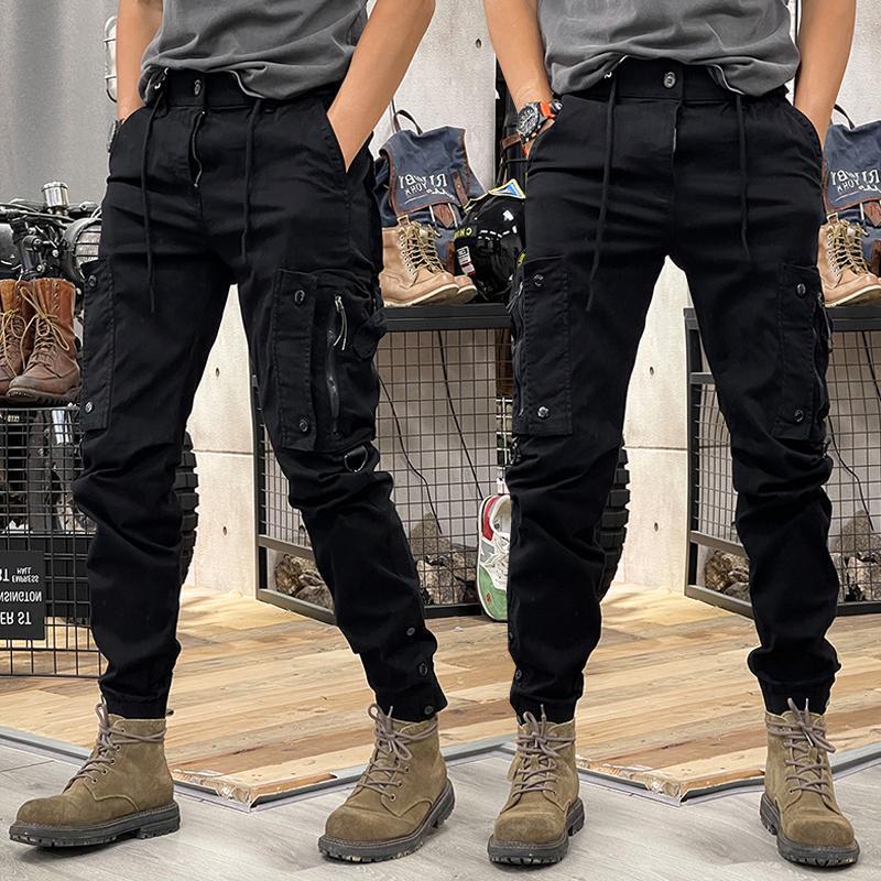 2025 Spring and Autumn American Straight Functional Cargo Pants Men's Outdoor Casual Lung Cargo Pants