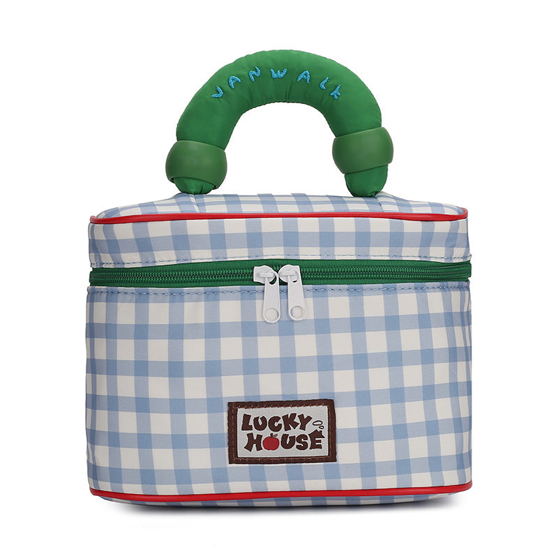 VANWALK Small Garden Cute Girl Hand-Worn Cosmetic Bag Travel Portable Large-capacity Toiletry Storage Bag