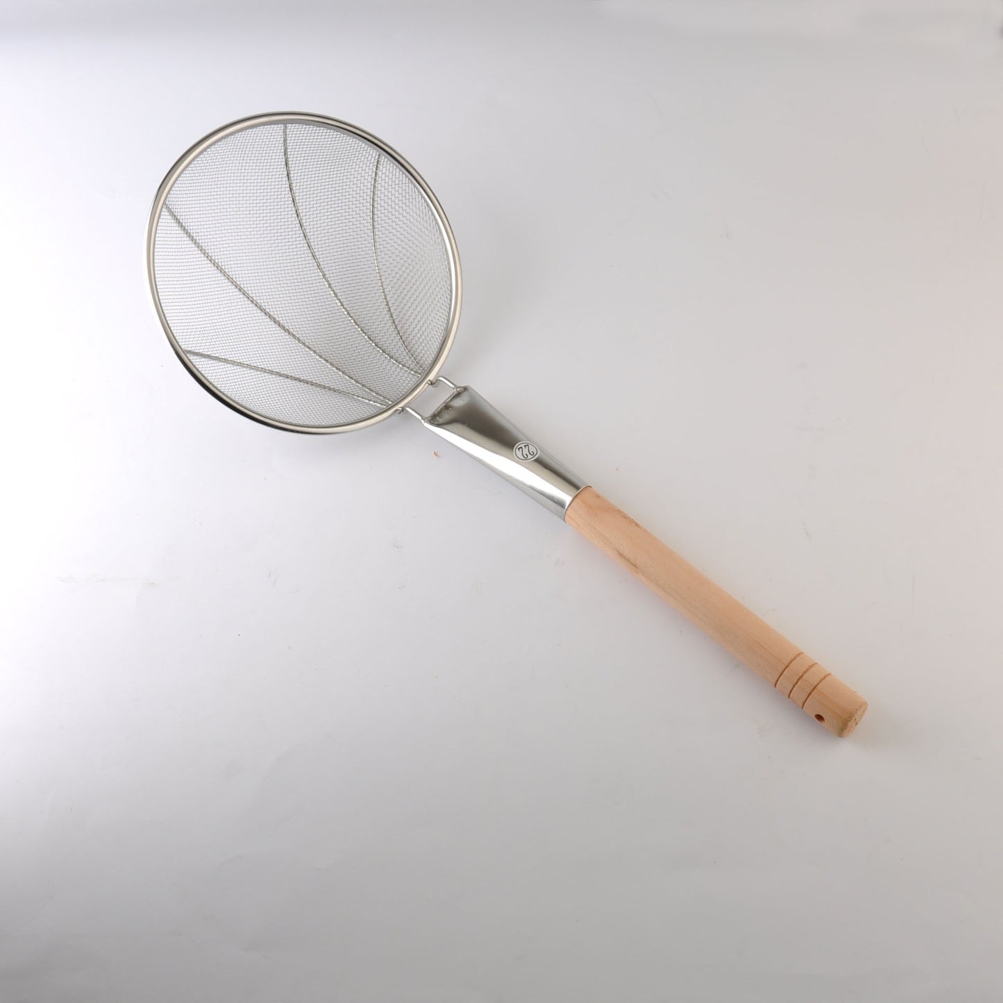 Direct supply stainless steel large colander hotel kitchen supplies line leak wooden handle reinforced mesh leak large basket fence screen screen