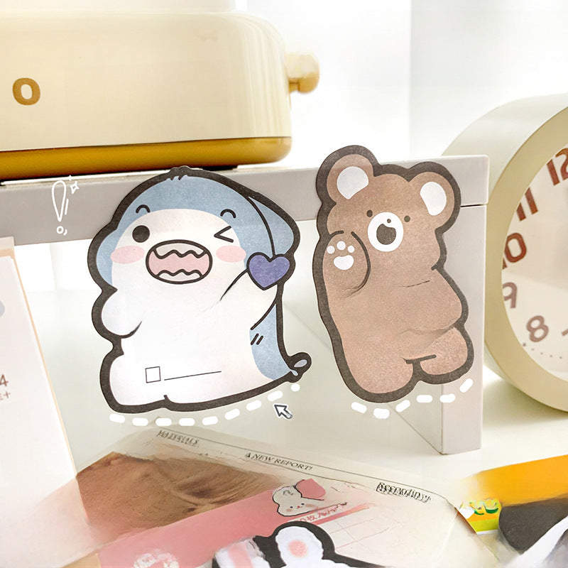 Creative stationery sticky notes: 30 sticky notes, sticky notes, N sticky notes, gift cartoons for primary school students, animal sticky notes
