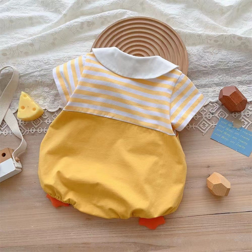 boy baby summer short sleeve bag fart clothes boy and girl baby triangle crawl clothes summer clothes newborn fashion cartoon ha clothes
