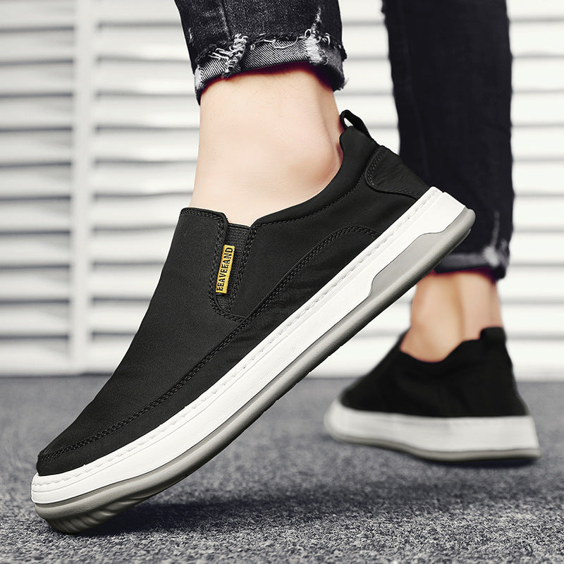 Canvas men's shoes 2025 spring breathable casual work labor protection shoes men's lazy people pedal old Beijing cloth shoes