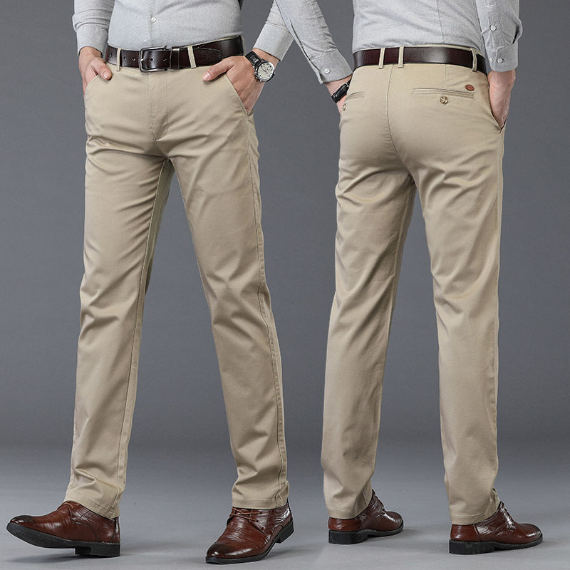 2025 Fall/Winter New Men's Slacks Business Men's Middle-Aged Dad Pants Loose Straight Men's Pants for Work