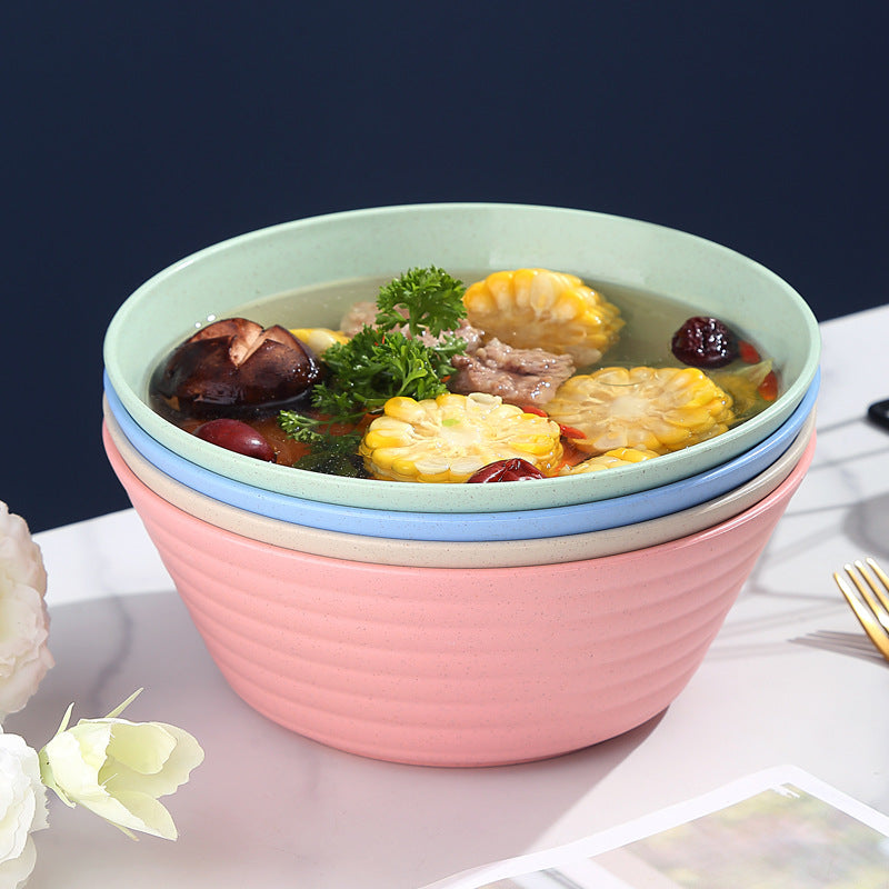 Simple ramen bowl plastic bowl large household instant noodle bowl spicy hot snail noodle special soup bowl anti-drop bowl wholesale