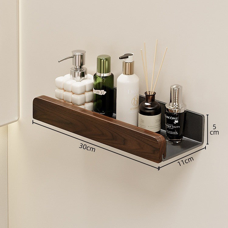 Walnut gun ash bathroom bathroom storage rack free toilet shower gel storage triangular shelf