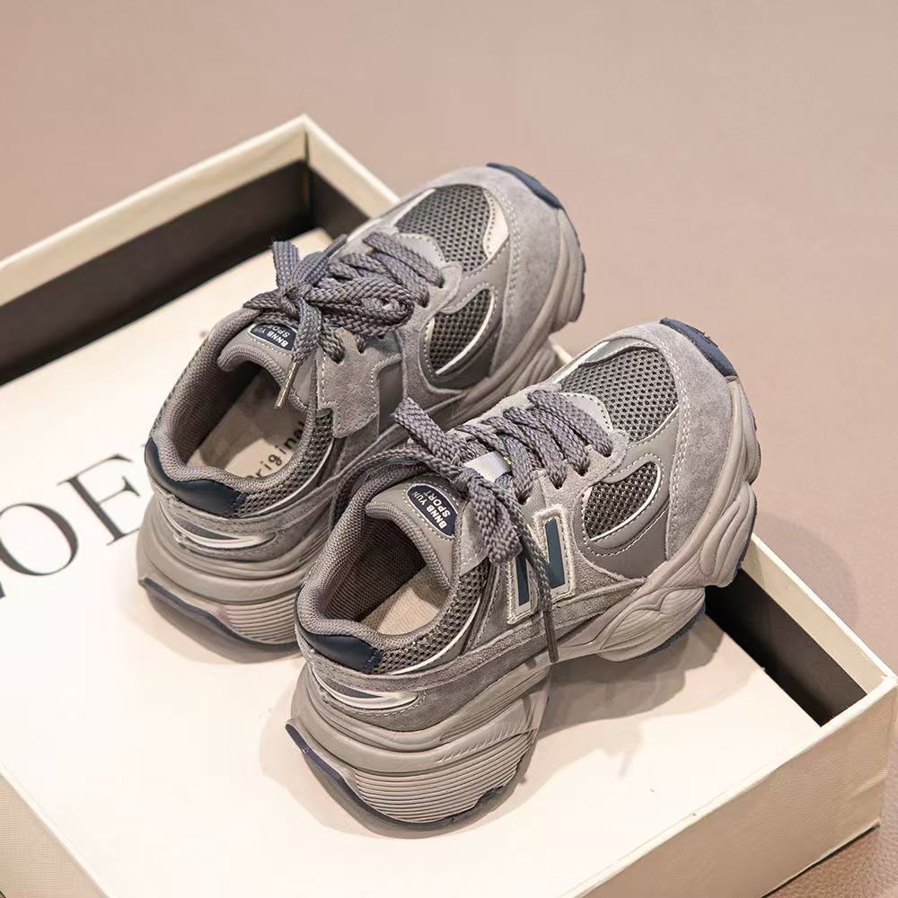 Girls' sneakers 2025 new spring boys' mesh casual shoes children's dad shoes medium and big boys girls' tennis shoes