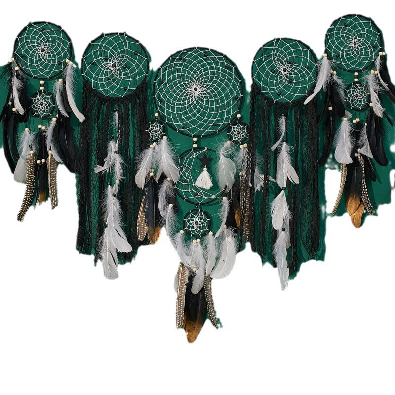 Cross-border dreamcatcher five-piece set European style factory direct sales home wall decoration dreamcatcher wall decoration pendant