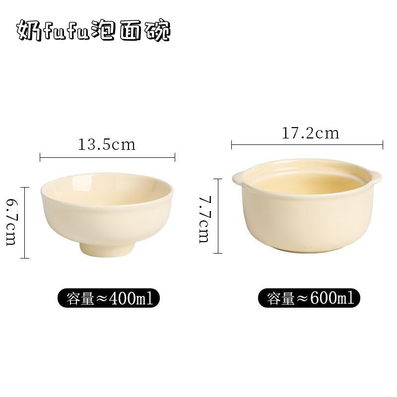 Ceramic instant noodle bowl