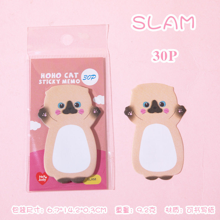 Cartoon cute cat series N times stickers, message notes, sticky notes, student handwritten notes, and 8 models