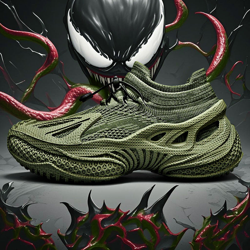 2025 Summer and Autumn New Men's Shoes Mesh Breathable Men's Shoes Personality Trend Flying Woven Shoes Men's Live Broadcast Trendy Shoes Wholesale