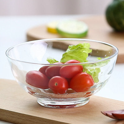 Lizun Clear Glass Vegetable Salad Bowl Set Single Japanese Style Lead-Free Glass Bowl Household Soup Bowl Fruit Bowl Wholesale