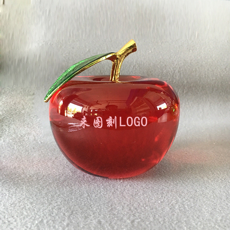 Processing and production of crystal apples, creative gifts, holiday decorations, handicrafts, Christmas ornaments, car home decorations