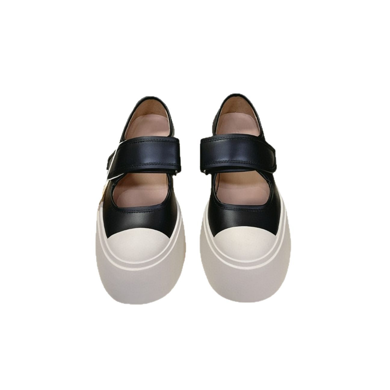 Mary Jane shoes for women, Zhao Lusi, the same Velcro big-toed shoes, cute shoes, thick-soled heightened leather toe single shoes women