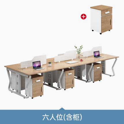 Desk 4/6 artificial position screen position partition office desk and chair combination staff computer desk financial desk / staff desk