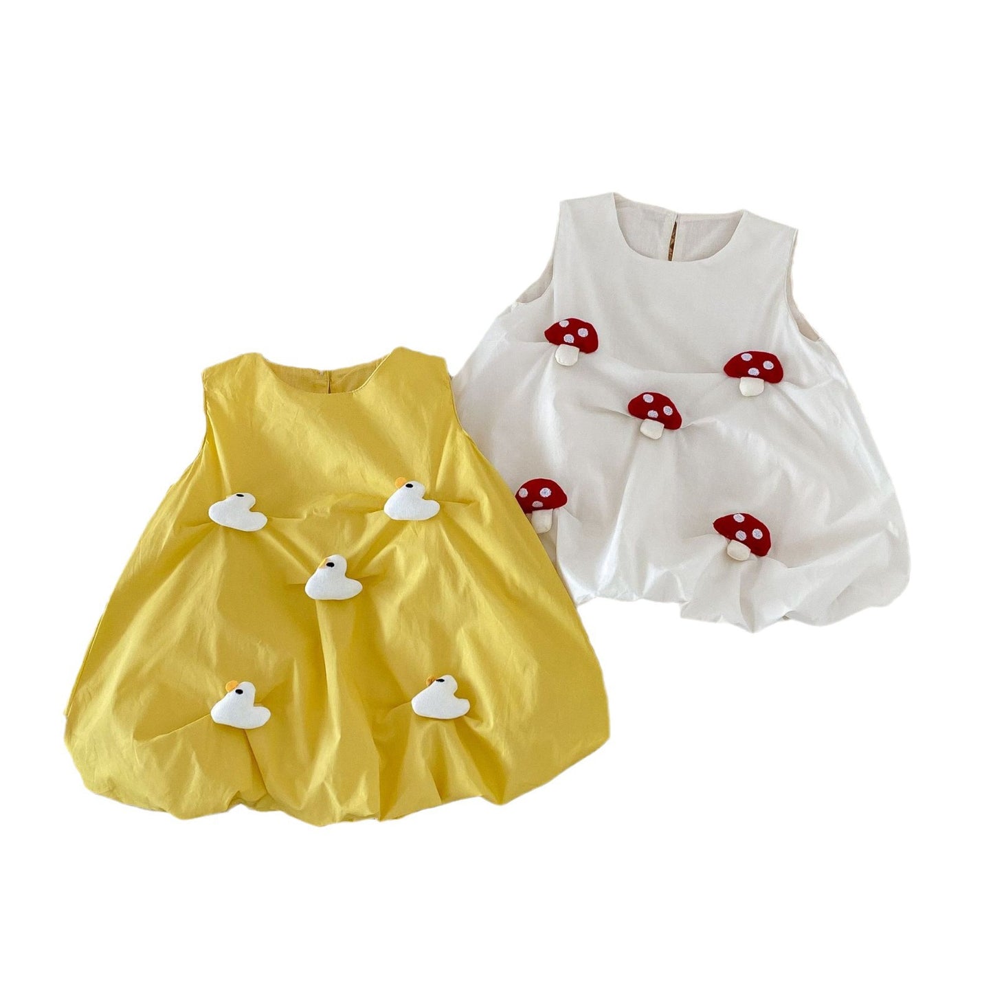 Girls Cute Vest Dress 0-5 Years Old Summer Korean Children's Clothes Baby Girl Super Cute Dress Kids Skirt AQ057