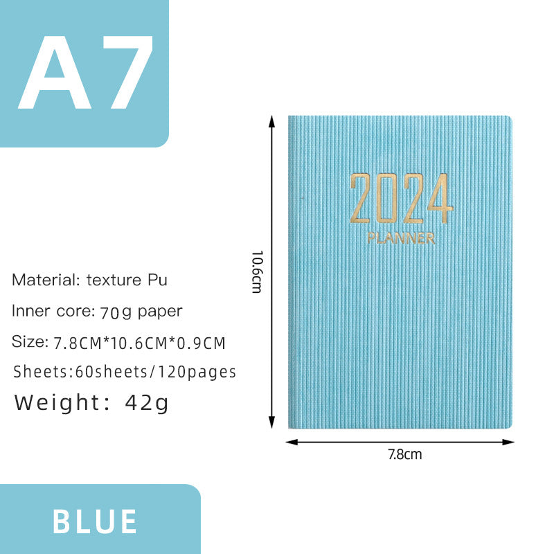 Spot 2024 English Schedule 2025 A7 Daily Planner Planner Amazon Cross Border Notebook