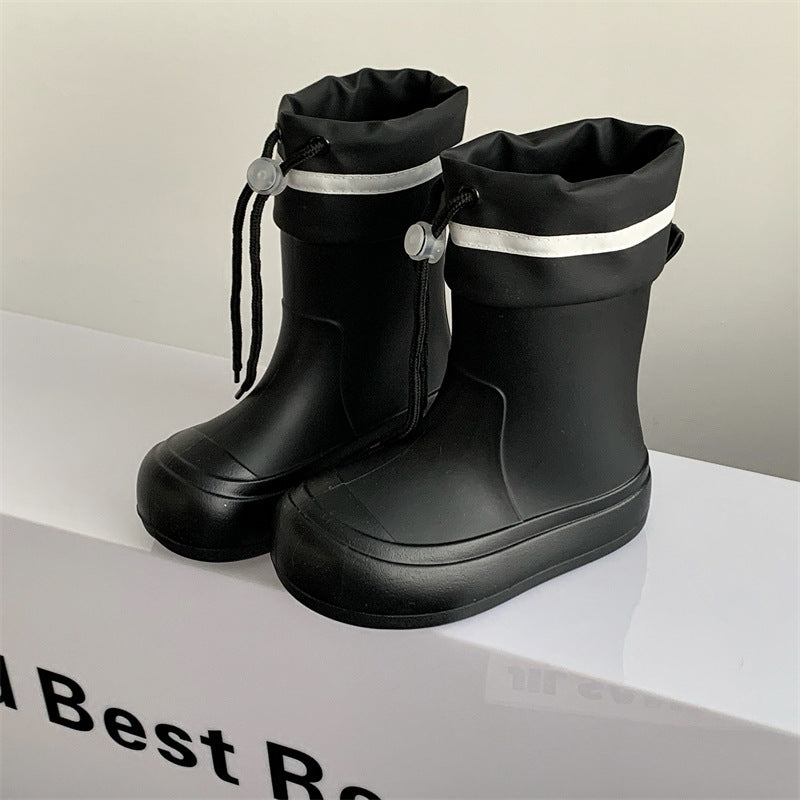Non-slip medium-cut parent-child rain boots, cute children's rain boots in summer, outdoor school students, water boots, leisure and water play