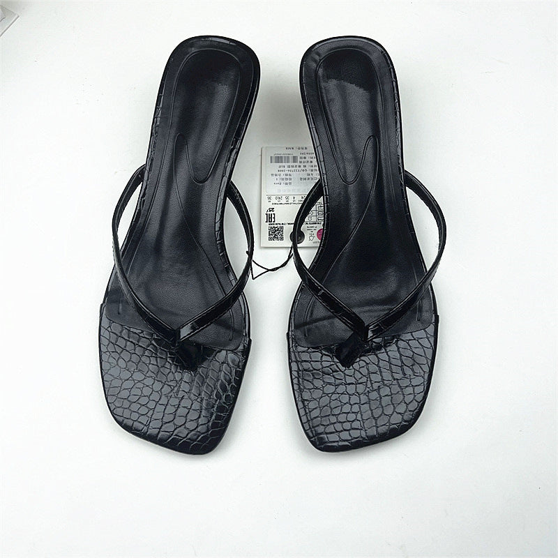 ZA2024 Summer Fashion New Product: Women's Outer Wear Shoes, Toe Pull, Strap Minimalist, Fashion, Stiletto Heels, High Heeled Women's Sandals