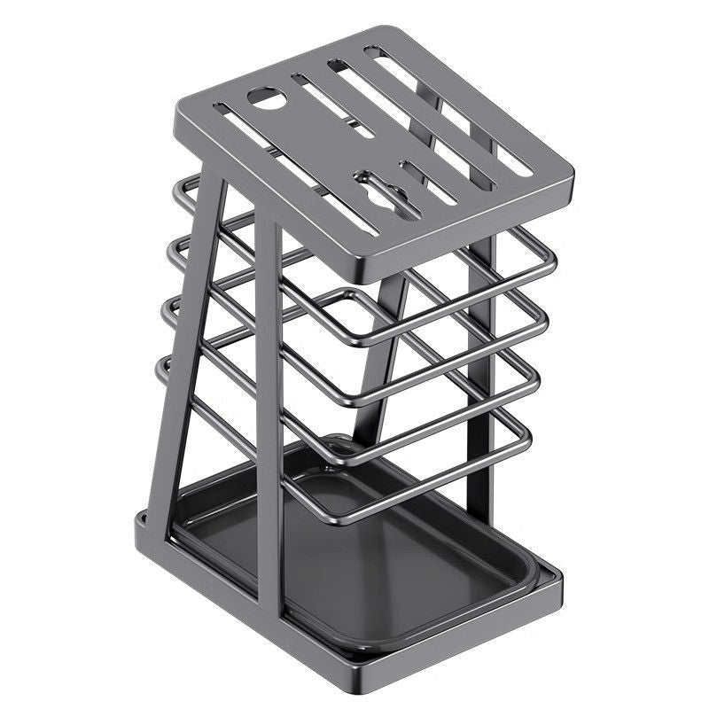 New kitchen knife holder kitchen knife scissors fruit knife storage rack household draining countertop knife holder integrated: