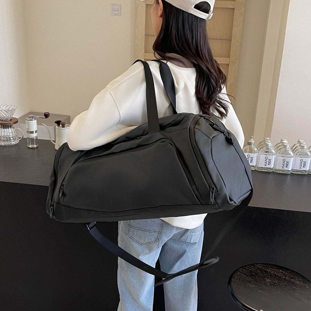 Travel bag, women's large-capacity trolley suitcase, gym bag, men's high-class multi-sport training bag, can be shouldered