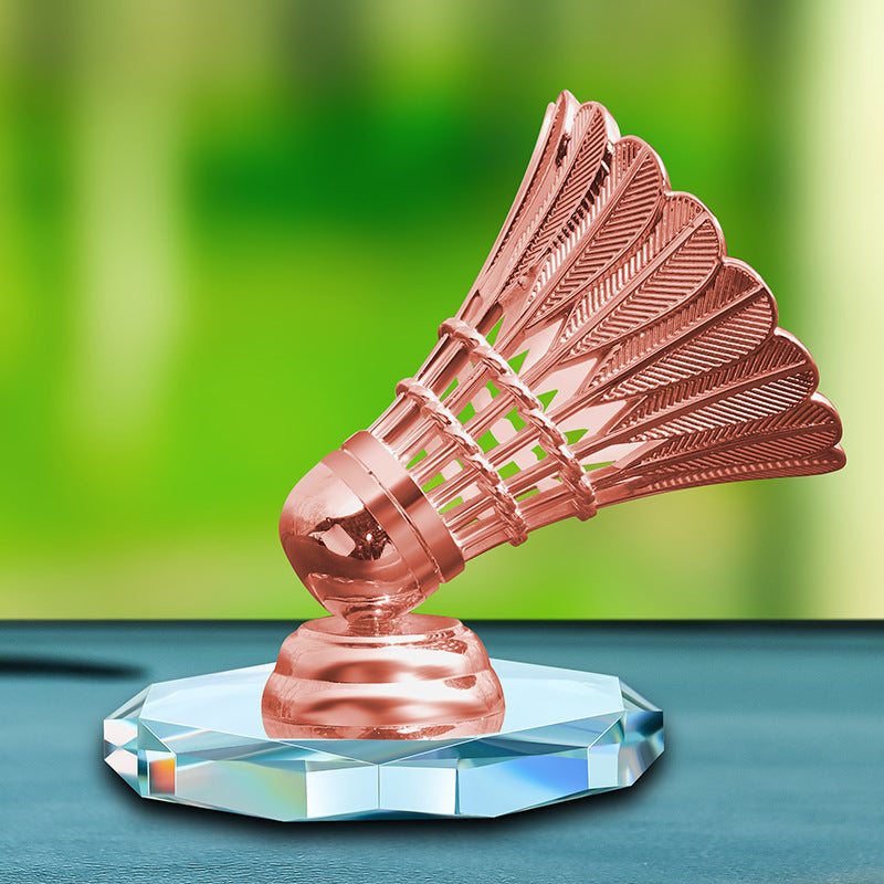 Creative car ornaments, badminton lovers, knick-knacks, decorative car interiors, competition, good voice, metal trophies