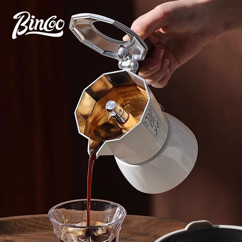 Bincoo Double Valve Coffee Moka Pot Espresso Coffee Pot Espresso Coffee Maker Espresso Home User Exterior Set Coffee Utensils