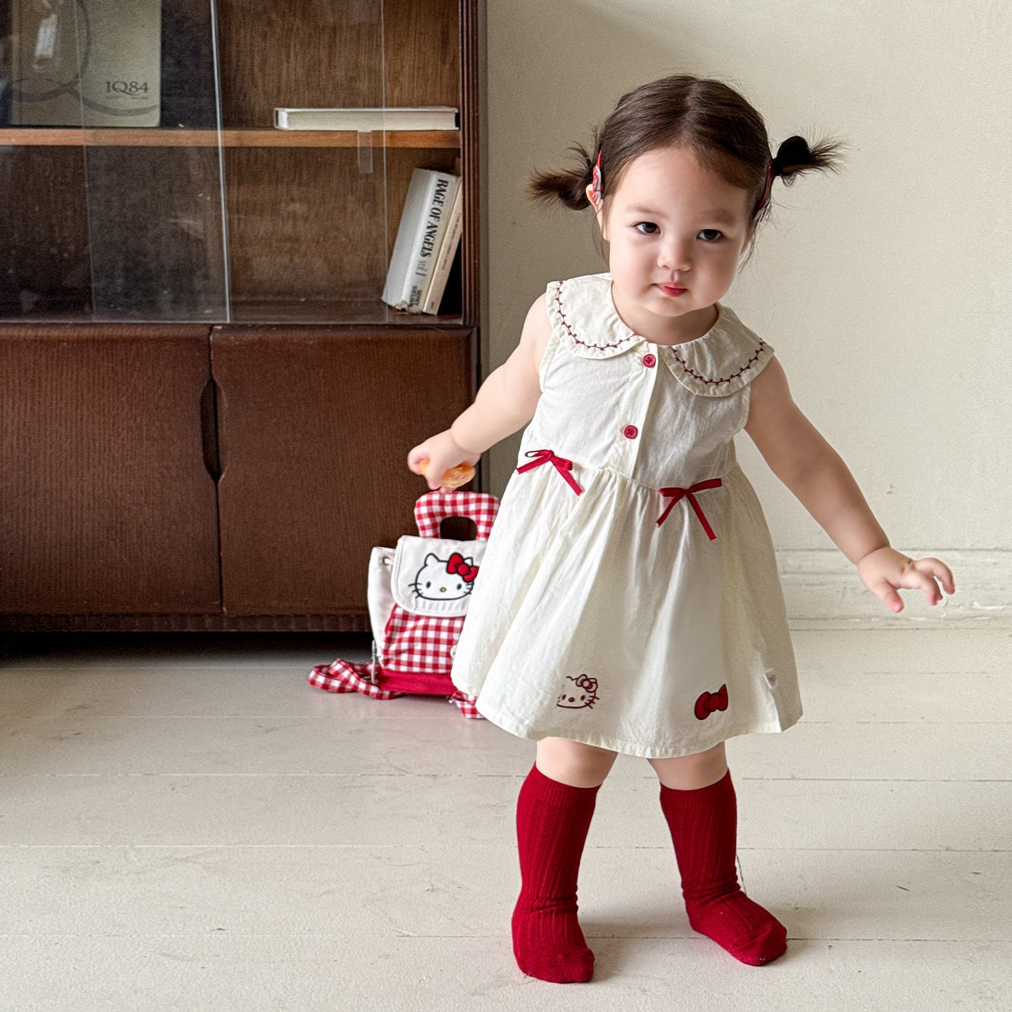 Cane pear children's princess dress girls dress 2025 new summer children's doll collar Class A baby skirt