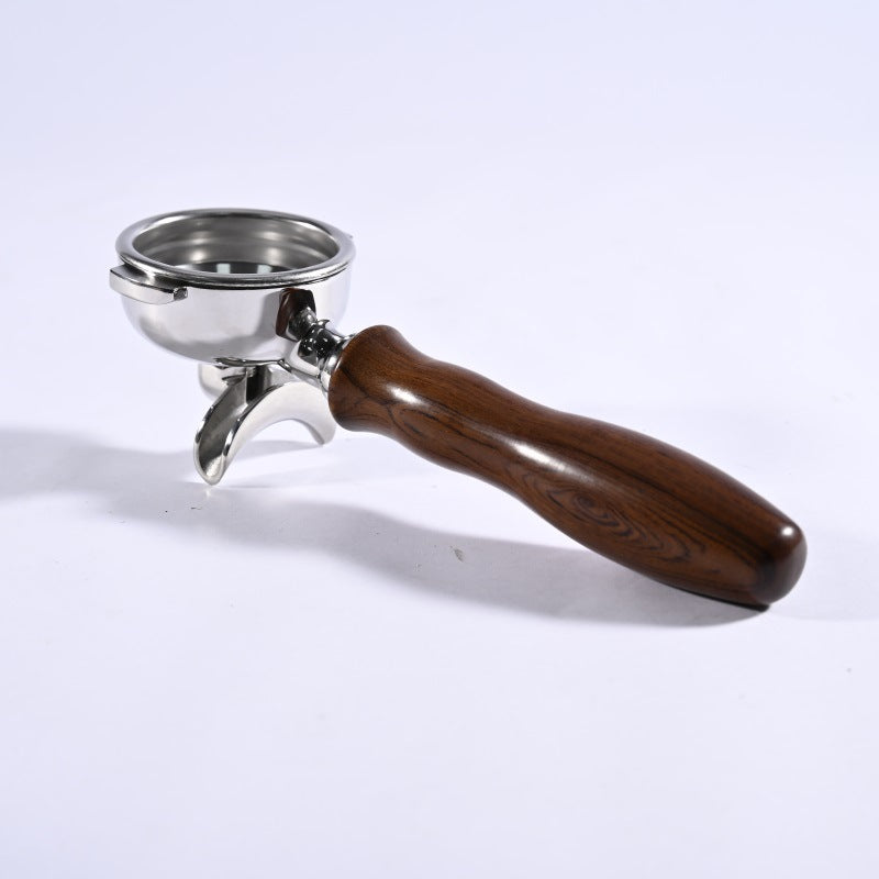 Stainless Steel Amphora 58mm Handle Double Spout Split E61 Universal Solid Wood Espresso Machine Handle
