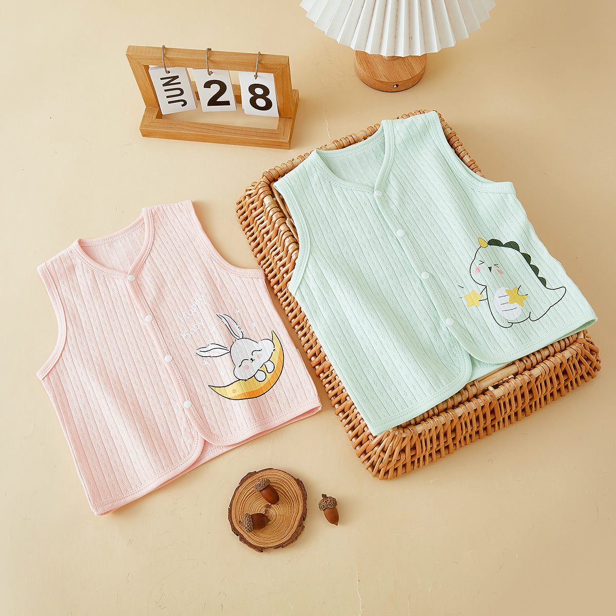 Children's vest, boneless class A, newborn baby horse clip, spring and autumn, wear baby vests, boys and girls, shoulder winter