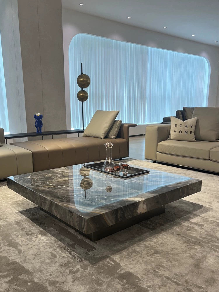 Rock plate coffee table
