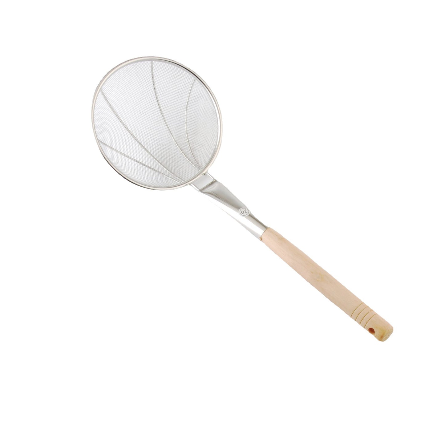 Direct supply stainless steel large colander hotel kitchen supplies line leak wooden handle reinforced mesh leak large basket fence screen screen